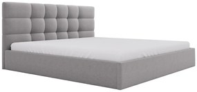 Letto con contenitore 200 x 200 cm Tessuto Grigio - ELIAVA di PASCAL MORABITO