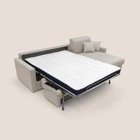 Chris Divano letto angolare 5 posti in tessuto impermeabile T13 panna