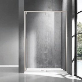 Kamalu - Doccia nicchia 140cm finitura acciaio spazzolato | KSA4000AS