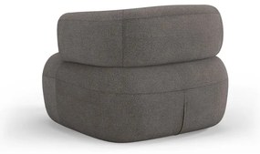 Poltrona grigia in tessuto bouclé Jenny - Micadoni Home