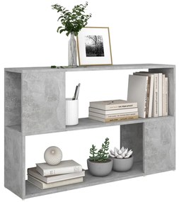 Libreria grigio cemento 100x24x63 cm in truciolato