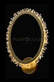 Lampada da parete quartz halo, oro satinato, led 13w, 3000k, lm 104...