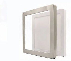 BILLY Clip on LED quadrato bianco CCT regolabile ghiera nikel lucido inclusa (sostituisce VRD 28)
