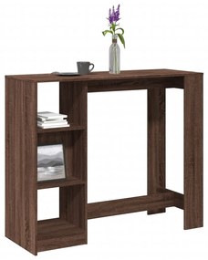 Tavolo Bar Ripiano Rovere Marrone 124x46x103,5 Cm Multistrato /