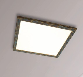 Pannello LED Quitani Aurinor, patina color oro, 68 cm