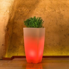 SILENTE - vaso luminoso rgb con pannello solare