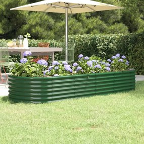 Letto Giardino Acciaio Verniciato A Polvere 224x80x36 Cm Verde /