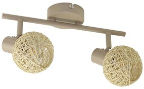 Faretto DEX 2xE14/10W/230V beige/crema