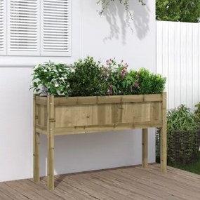 Fioriera Giardino con Gambe 110x31x70 cm Legno Pino Impregnato