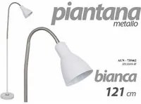 Lampada moderna piantana da terra bianca cm 121