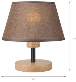 Brilagi - LED Lampada da tavolo ANTHONY 1xE14/40W/230V quercia/marrone