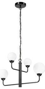 Lampadario a sospensione con catena OSCAR 4xG9/5W/230V nero