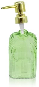 Set 4 pz dispensatore sapone liquido in vetro colorato con capacità 400 ml