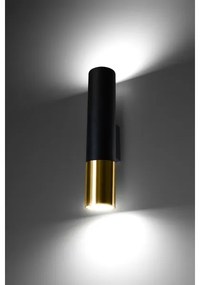 Sollux SL.0950 - Applique LOOPEZ 2xGU10/10W/230V nero/oro
