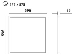Pannello LED da incasso LED/40W/230V 4000K 60x60 cm