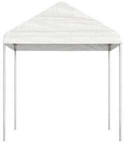 Gazebo con Tetto Bianco 4,46x2,28x2,69 m in Polietilene