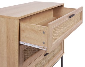Cassettiera rattan legno chiaro PASCO Beliani