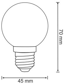 SET 2x Lampadina LED PARTY E27/0,5W/36V blu
