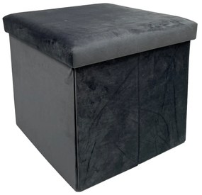 Pouf contenitore 40x40x40 cm grigio