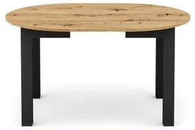 Tavolo da pranzo allungabile WILY rovere artisan/nero