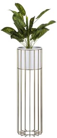 Vaso da fiori in metallo LOFT 70x20 cm oro/bianco