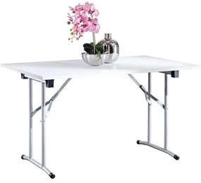 Tavolo  pieghevole in melaminico  L 125 x H 75 x P 80 cm bianco