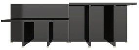 Tavolini da salotto 2 pz neri 111,5x50x33 cm legno multistrato