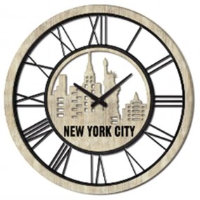 Orologio a parete New York city in mdf, multicolore