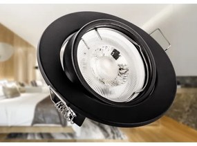 Faretto da incasso 1xGU10/MR16/10W/230V Ø 9 cm nero