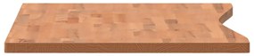 Piano per scrivania 110x(55-60)x2,5 cm legno massello di faggio