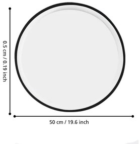 Eglo 425042 - Specchio da parete BANI Ø 31 cm nero