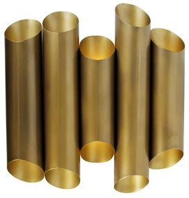 Applique da parete industriale in ottone 10 luci - Whistle