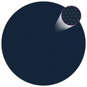 Pellicola Galleggiante Solare Pe Per Piscina 250 Cm Nero E Blu /
