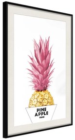 Poster  Trendy Pineapple  Cornice Quadri Cornice nera con pass-partout, Larghezza x Altezza Home decor 40x60