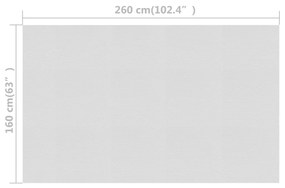 Pellicola Galleggiante Solare PE Piscina 260x160 cm Grigia