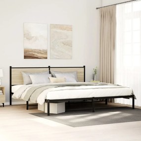 Giroletto Senza Materaso İn Metallo Rovere Sonoma 200x200 Cm /