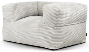 Puof a sacco color crema con rivestimento in velluto a coste MooG – SLOWDOWN