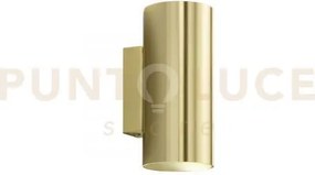 Applique a parete duduk tonda oro 2 luci attacco gu10 10x8x18cm in...