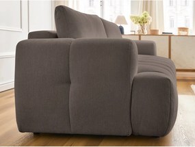 Divano grigio tortora allungabile e con contenitore rivestito in ciniglia 251 cm Fuji – Bobochic Paris