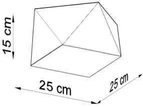 Plafoniera HEXA 1xE27/60W/230V bianca