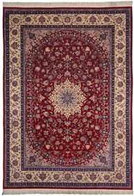 Isfahan Tappeto orientale 360x260 Beige (Cina) Annodato A Mano