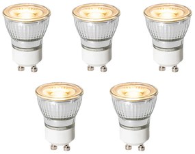 Set di 5 Lampadine LED GU10 dimmerabili a 3 fasi 35mm 4W 220 lm 2700K
