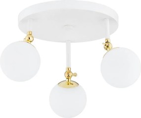 Argon 1434 - Plafoniera da bagno LATINA 3xE14/7W/230V IP44 bianco/oro
