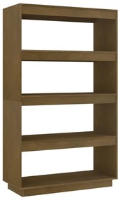 Libreria/Divisorio Marrone Miele 80x35x135 cm in Legno di Pino