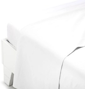 Lenzuolo Superiore Singolo Bianco Basic cotone Hotellerie,