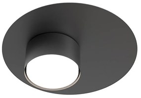 Plafoniera Moderna Dioniso Acciaio Nero 1 Luce Gx53 Ip20