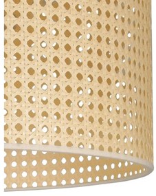 Duolla - Lampadario a plafone ROLLER RATTAN 1xE27/15W/230V diametro 45 cm beige