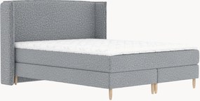Letto boxspring in bouclé fatto a mano Ardis, H4