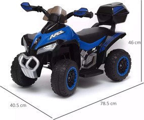 Mini Quad Elettrico per Bambini 6V Kidfun Invictus Blu...