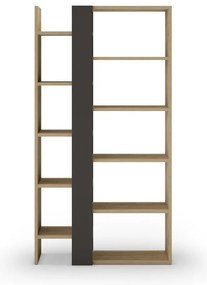 Libreria in rovere decorato in nero e naturale 80x152 cm Axel - Marckeric